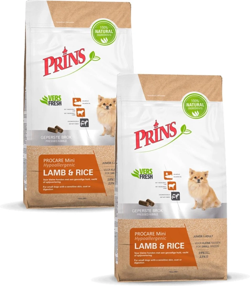 Prins ProCare Mini Lam & Rijst - Hond - Droogvoer - 2 X 3 Kg 3 Prins ProCare Mini Lam & Rijst - Hond - Droogvoer - 2 X 3 Kg