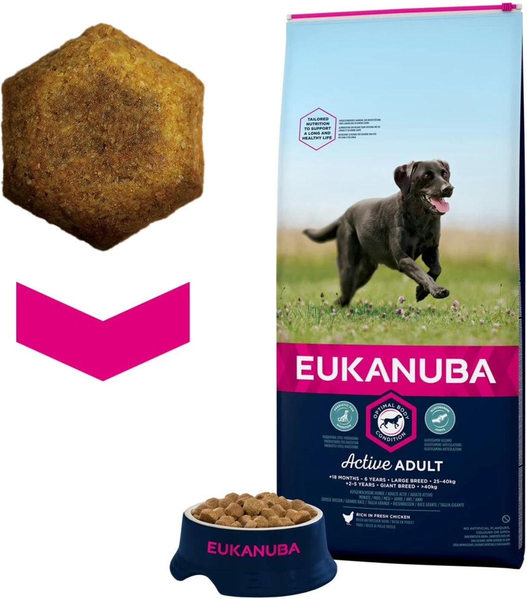 Eukanuba Dog Adult - Large Breed - Kip - Hondenvoer - 12 Kg 7 Eukanuba Dog Adult - Large Breed - Kip - Hondenvoer - 12 Kg - Afbeelding 5
