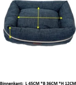 I-CiGO Homy Luxe - Hondenmand - In-kussen Dubbelzijdig Gebruik 70x60xH14cm/Blauw -Hondenspullen Verkoop 1070x1200 1