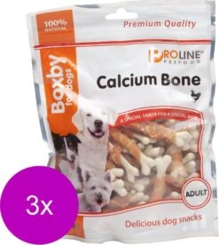 Proline Boxby Calcium Bone - Hondensnacks - 3 X 360 G Valuepack -Hondenspullen Verkoop 1074x1200