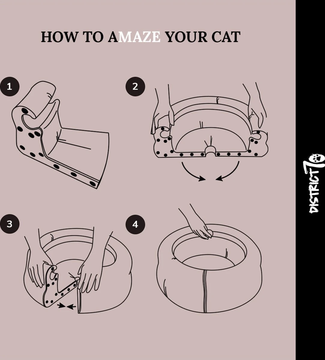 District 70 MAZE 3-in-1 Opvouwbare Kartonnen Kattenmand - Inclusief Catnip Balletje - Voor Slapen, Spelen En Krabben! 7 District 70 MAZE 3-in-1 Opvouwbare Kartonnen Kattenmand - Inclusief Catnip Balletje - Voor Slapen, Spelen En Krabben! - Afbeelding 5