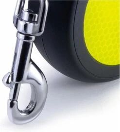 Flexi New Neon Tape - Hondenriem - Geel/Zwart - L - 5 M - (<50 Kg) 20 Flexi New Neon Tape - Hondenriem - Geel/Zwart - L - 5 M - (<50 Kg) -Hondenspullen Verkoop 1089x1200