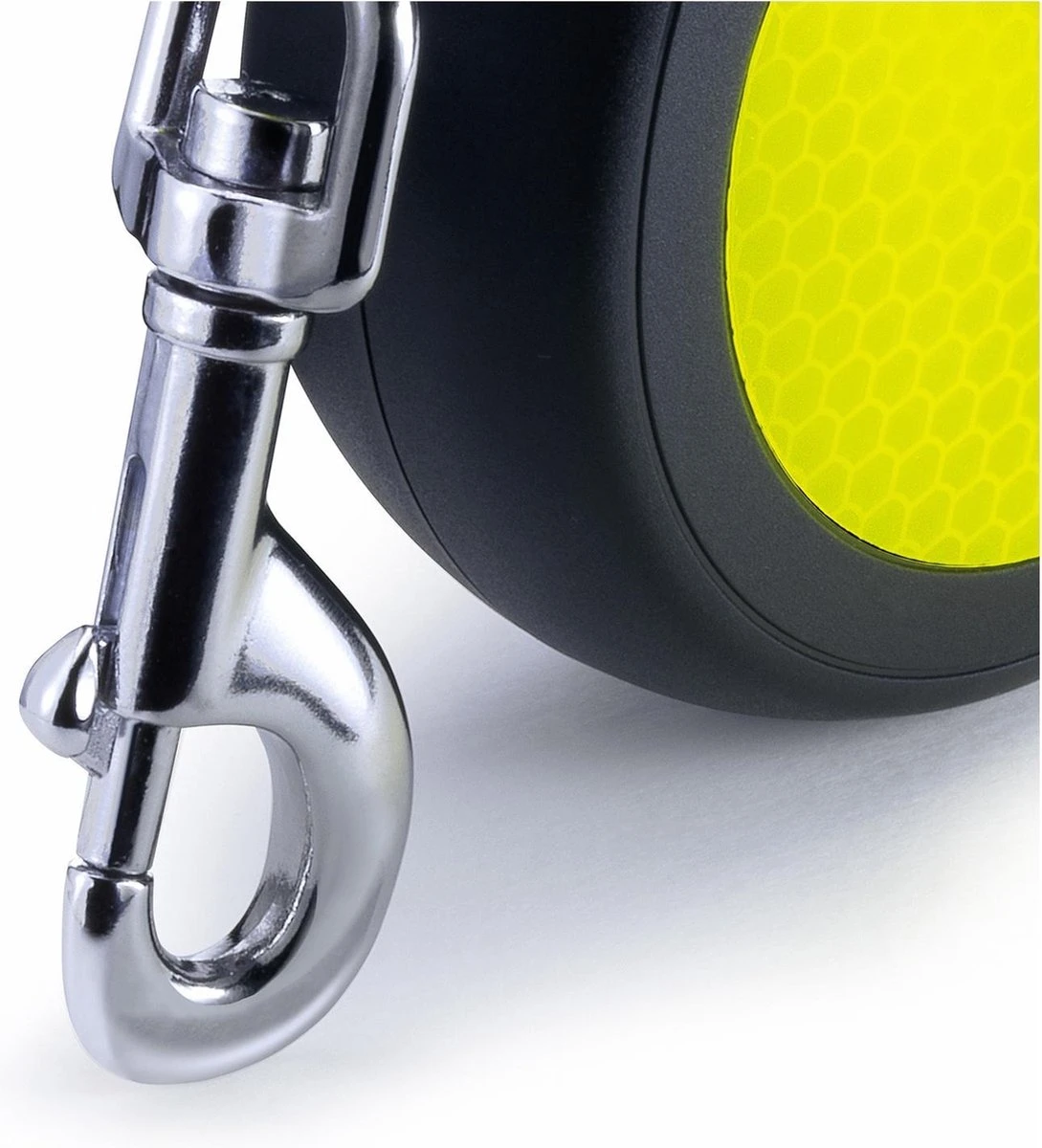 Flexi New Neon Tape - Hondenriem - Geel/Zwart - L - 5 M - (<50 Kg) 4 Flexi New Neon Tape - Hondenriem - Geel/Zwart - L - 5 M - (<50 Kg) - Afbeelding 2