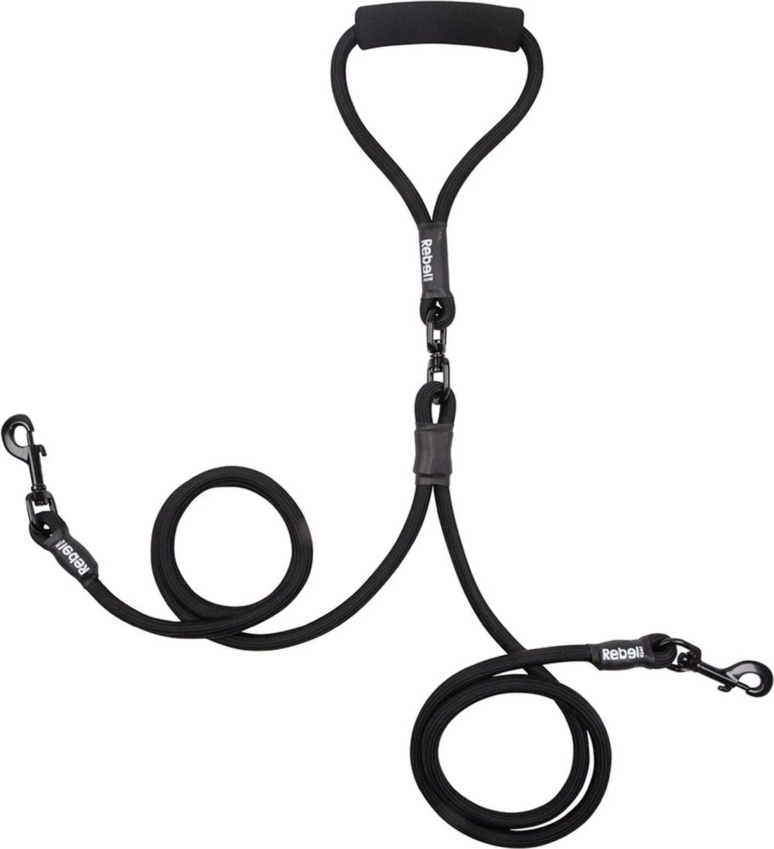 Rebel Petz - Dubbele Verstelbare Hondenriem Voor Twee Honden - Met Draaibare Sluiting En Zacht Handvat - Small En Large - Large (140 Cm Lang, Ø 12 Mm) 15 Rebel Petz - Dubbele Verstelbare Hondenriem Voor Twee Honden - Met Draaibare Sluiting En Zacht Handvat - Small En Large - Large (140 Cm Lang, Ø 12 Mm) - Afbeelding 13
