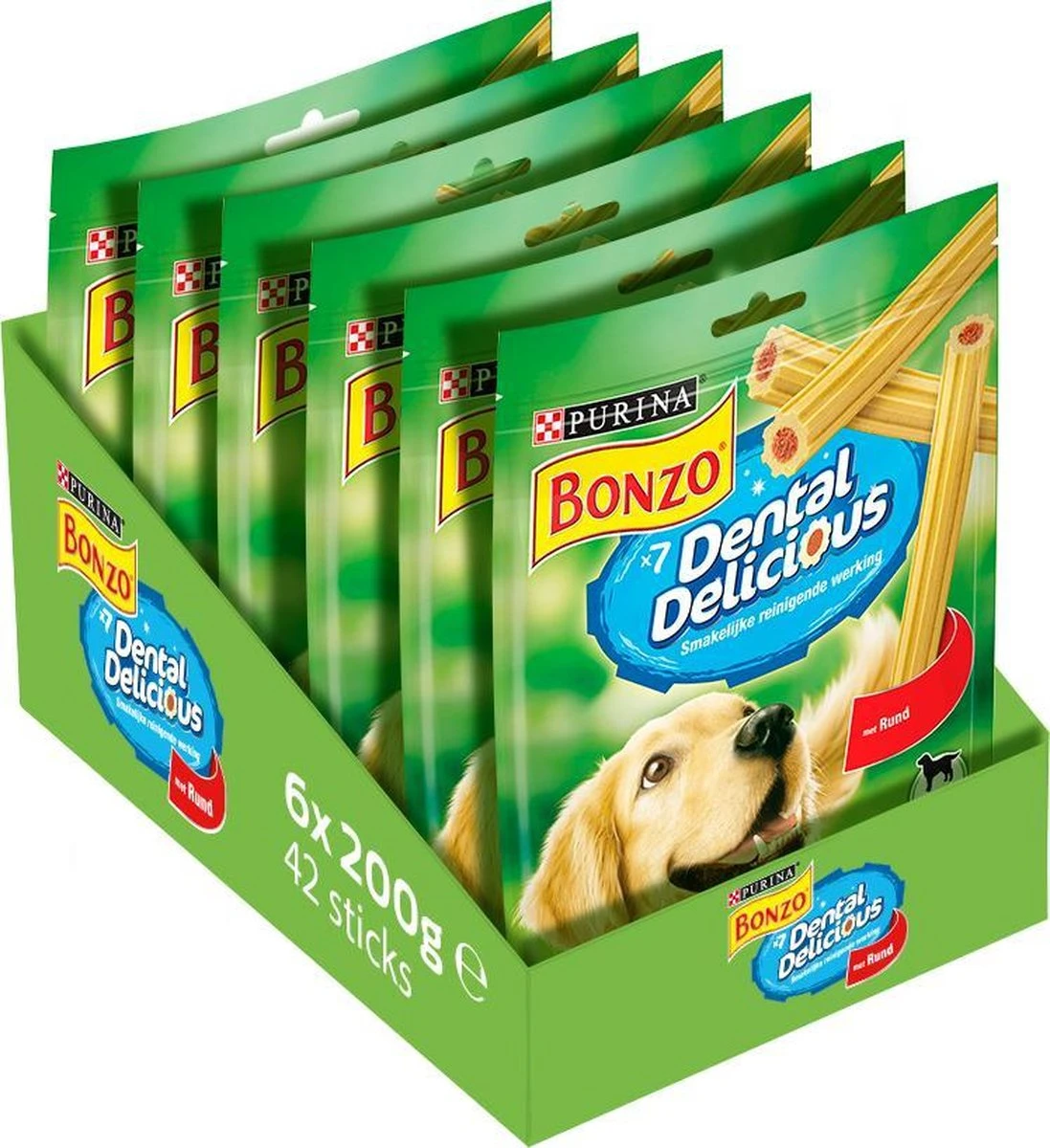 Bonzo Dental Delicious - Hondensnacks Rund - 6 X 200 G 4 Bonzo Dental Delicious - Hondensnacks Rund - 6 X 200 G - Afbeelding 2