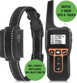 Anti Blafband EN Trainingshalsband In 1 - UNIEK SYSTEEM - 1000m Bereik - 100 Levels - Trainingsband - Antiblafband - Geluid En Vibratie/trilling - Grote En Kleine Honden - Waterdicht - Incl. E-book -Hondenspullen Verkoop 1117x1200 3
