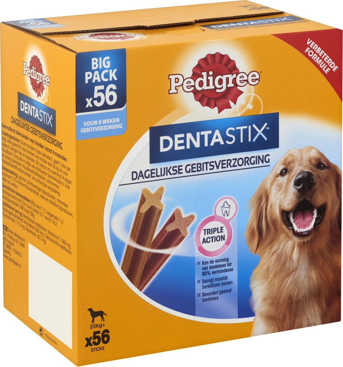 Pedigree Dentastix Kauwstaven - Gebitsverzorgende Hondensnacks - Maxi - 56 Stuks 4 Pedigree Dentastix Kauwstaven - Gebitsverzorgende Hondensnacks - Maxi - 56 Stuks - Afbeelding 2