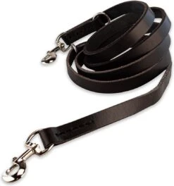 Multifunctionele Hondenriem - 220cm - Zwart - Leren Hondenriem - 100% Volnerfleer - Hondenriem Leer - Leiband Hond -Hondenspullen Verkoop 1122x1200