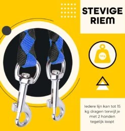 KCMultisupplies Dubbele Hondenriem Voor 2 Honden - Duo Hondenlijn Voor Hond - 120cm - Hondenleiband Riem -Hondenspullen Verkoop 1139x1200 2