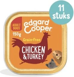 Merkloos 11x Edgard & Cooper Kuipje Vers Vlees Hondenvoer Kip - Kalkoen 150 Gr -Hondenspullen Verkoop 1155x1200