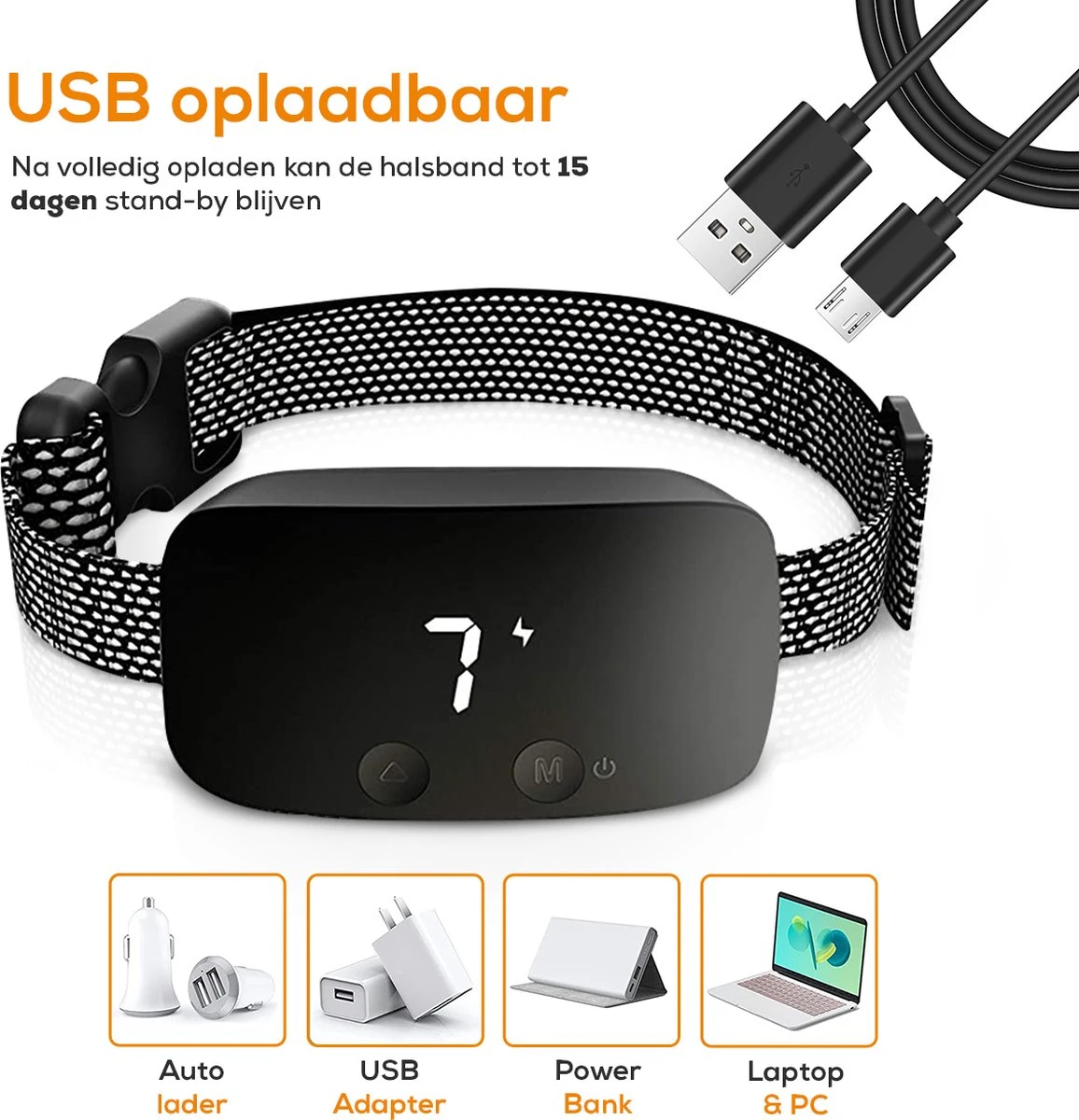 Salvano Anti Blafband - Blafband Voor Honden - Opvoedingshalsbanden - Voor Kleine En Grote Honden - Anti Blafband Zonder Schok- Oplaadbaar - Anti Blaf Apparaat - Blafband - Diervriendelijk 7 Salvano Anti Blafband - Blafband Voor Honden - Opvoedingshalsbanden - Voor Kleine En Grote Honden - Anti Blafband Zonder Schok- Oplaadbaar - Anti Blaf Apparaat - Blafband - Diervriendelijk - Afbeelding 5