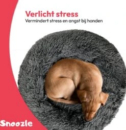 Snoozle Donut Hondenmand - Zacht En Luxe Hondenkussen - Wasbaar - Fluffy - Hondenmanden - 50cm - Grijs -Hondenspullen Verkoop 1165x1200 2