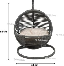 Merkloos Mini Hangstoel Swing Simba Kat / Hond Grijs | Creme Kussen -Hondenspullen Verkoop 1176x1200 3