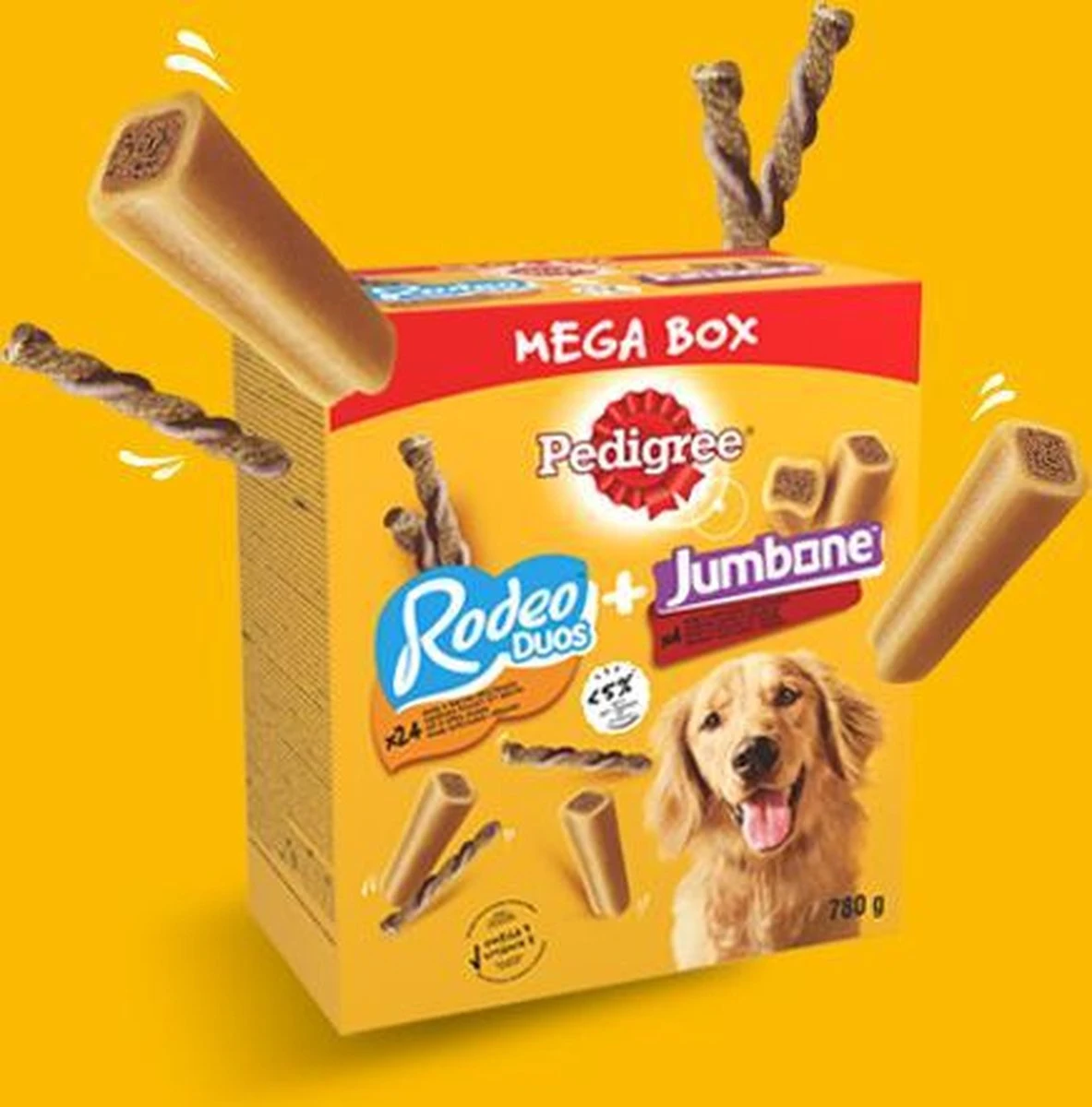Pedigree Megabox Hondensnacks - 24 X Rodeo En 4 X Jumbone - 780 Gr 8 Pedigree Megabox Hondensnacks - 24 X Rodeo En 4 X Jumbone - 780 Gr - Afbeelding 6