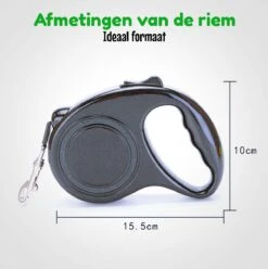 HGMD® Hondenriem - Hondenlijn 5 Meter- Innovatieve Remsysteem - Hondenriem - Zwart - Flexi Bele Rollijn - <20 Kg -Hondenspullen Verkoop 1194x1200 6