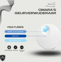 Omara Geurverdrijver – Kattenbak Geurverdrijver – 2023 Model- Oplaadbaar – 100% Krasvrij- Geurverwijderaar- Slimme Sensor -Hondenspullen Verkoop 1195x1200 12