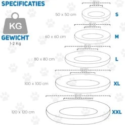 Pawzle Hondenmand - Donut Hondenkussen - Kattenmand - Bed Voor Honden & Katten - Wasbaar - 100cm - Grijs 16 Pawzle Hondenmand - Donut Hondenkussen - Kattenmand - Bed Voor Honden & Katten - Wasbaar - 100cm - Grijs -Hondenspullen Verkoop 1199x1200 17