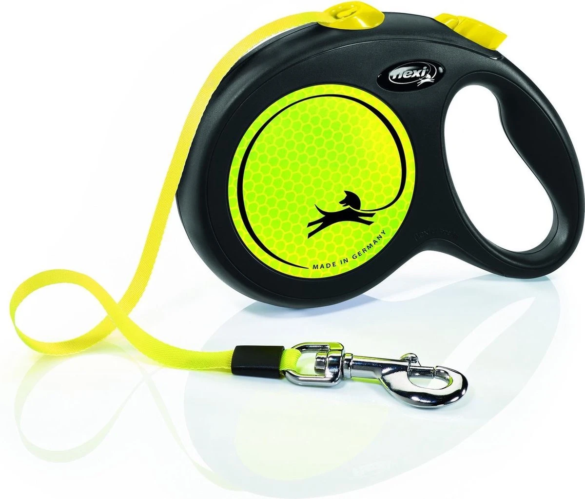 Flexi New Neon Tape - Hondenriem - Geel/Zwart - L - 5 M - (<50 Kg) 3 Flexi New Neon Tape - Hondenriem - Geel/Zwart - L - 5 M - (<50 Kg)
