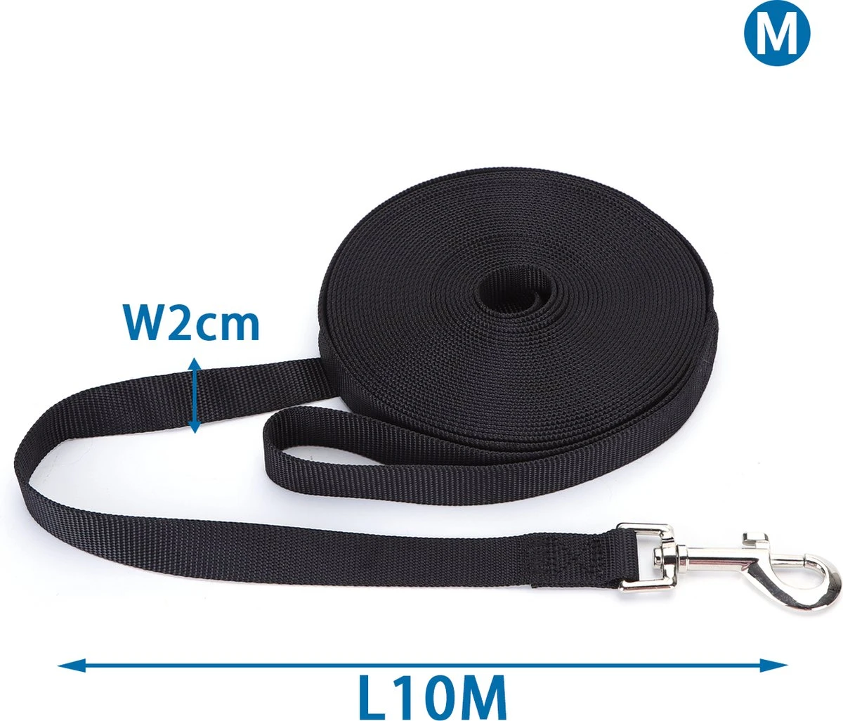 Nobleza Trainingslijn - Longeerlijn - Sleeplijn - Hondenlijn - Trainingslijn Hond - Speurlijn - 10 Meter - Zwart 9 Nobleza Trainingslijn - Longeerlijn - Sleeplijn - Hondenlijn - Trainingslijn Hond - Speurlijn - 10 Meter - Zwart - Afbeelding 7