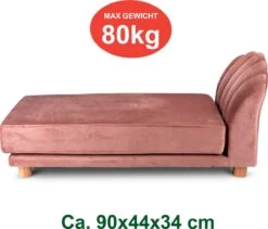 Maxxpro Katten- En Hondenbank - Roze - Verhoogd Met Houten Poten - Fluweel Materiaal - 90 X 44 X 34 CM - Huisdieren Tot 80 KG 14 Maxxpro Katten- En Hondenbank - Roze - Verhoogd Met Houten Poten - Fluweel Materiaal - 90 X 44 X 34 CM - Huisdieren Tot 80 KG -Hondenspullen Verkoop 1200x1027 1