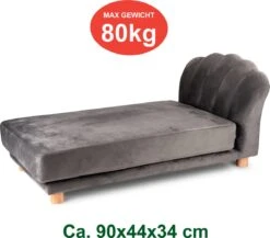 Maxxpro Katten- En Hondenbank - Grijs - Verhoogd Met Houten Poten - Fluweel Materiaal - 90 X 44 X 34 Cm - Huisdieren Tot 80 KG 14 Maxxpro Katten- En Hondenbank - Grijs - Verhoogd Met Houten Poten - Fluweel Materiaal - 90 X 44 X 34 Cm - Huisdieren Tot 80 KG -Hondenspullen Verkoop 1200x1056 4