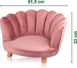 Maxxpro Katten- En Hondenstoel - Roze - Verhoogd Met Houten Poten - Fluweel Materiaal - 61.5 X 52 X 33 CM - Huisdieren Tot 80 KG -Hondenspullen Verkoop 1200x1057 6