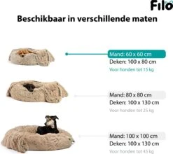 Filo Hondenmand 60cm Met Deken & Rits – Crème – Geschikt Als Kattenmand - Fluffy Donut Hondenbed Lichtbruin - Honden Mand & Bed – Hondenkussen – Kussen Hond – Katten Mand -Hondenspullen Verkoop 1200x1068 3