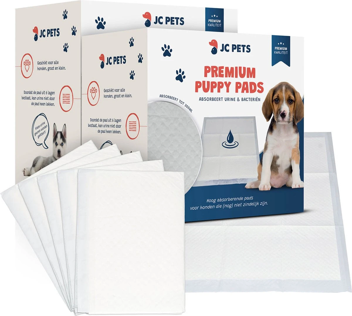 JC Pets Premium Puppy Training Pads - Hondentoilet - Zindelijkheidstraining Hond - 100 Stuks - 60 X 45 Cm 3 JC Pets Premium Puppy Training Pads - Hondentoilet - Zindelijkheidstraining Hond - 100 Stuks - 60 X 45 Cm