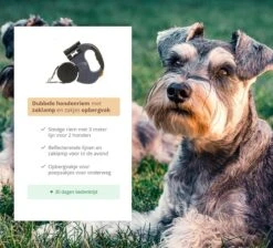 Dubbele Honden Riem – Leiband Hond – Hondenlijn – Looplijn Hond – 2 Honden – 3 Meter – Tot 12kg Per Hond – Reflecterende Lijnen – Met Zaklamp – 360° Draaien – Verstelbaar - Navy Blauw 15 Dubbele Honden Riem – Leiband Hond – Hondenlijn – Looplijn Hond – 2 Honden – 3 Meter – Tot 12kg Per Hond – Reflecterende Lijnen – Met Zaklamp – 360° Draaien – Verstelbaar - Navy Blauw -Hondenspullen Verkoop 1200x1087 3
