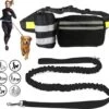 Looplijn Met Heupriem Hands Free - Hondenriem - Reflecterende Hardloopband -Elastische Leiband - Heuptas En Flessenhouder - Zwart - 150 Cm Tot 210 Cm -Hondenspullen Verkoop 1200x1106