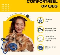 KCMultisupplies Dubbele Hondenriem Voor 2 Honden - Duo Hondenlijn Voor Hond - 120cm - Hondenleiband Riem -Hondenspullen Verkoop 1200x1116 7