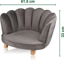 Maxxpro Katten- En Hondenstoel - Grijs - Verhoogd Met Houten Poten - Fluweel Materiaal - 61.5 X 52 X 33 CM - Huisdieren Tot 80 KG -Hondenspullen Verkoop 1200x1119 2