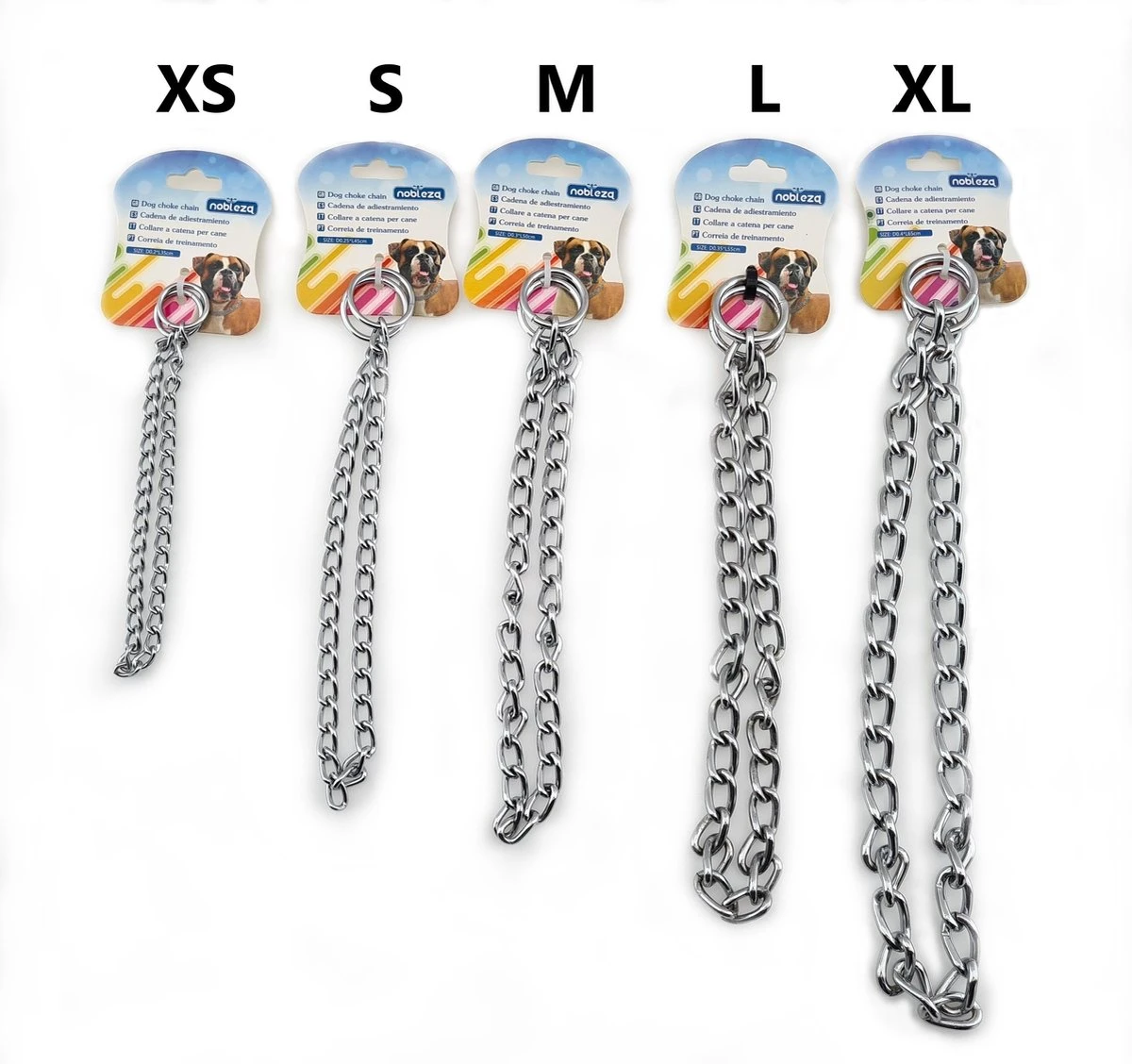 Nobleza Slipketting Hond - Sliphalsband - Trainingshalsband - Hondenketting - Maat L 8 Nobleza Slipketting Hond - Sliphalsband - Trainingshalsband - Hondenketting - Maat L - Afbeelding 6