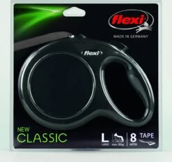 Flexi Rollijn New Classic Tape Large 8 M - Hondenriem - Zwart Tot 50kg -Hondenspullen Verkoop 1200x1129 2