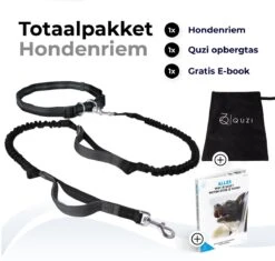 Canicross Looplijn Hond Met Heupriem Voor Hardlopen - Elastische Handsfree Hondenriem - Honden Trainingslijn - 150/210cm - Zwart -Hondenspullen Verkoop 1200x1140 12