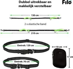 Filo Elastische Hondenriem Middel - Hardlopen En Wandelen - Hardloopriem Hond Handsfree Met Heuptasje - Looplijn Met Heupriem - Canicross Gordel Honden - Riemen - Heupgordel - Leiband -Hondenspullen Verkoop 1200x1142 6