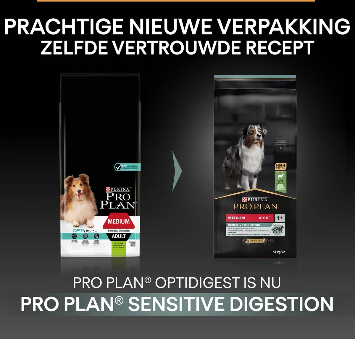 Pro Plan Medium Adult Sensitive Digestion - Honden Droogvoer - Lam - 14 Kg 7 Pro Plan Medium Adult Sensitive Digestion - Honden Droogvoer - Lam - 14 Kg - Afbeelding 5