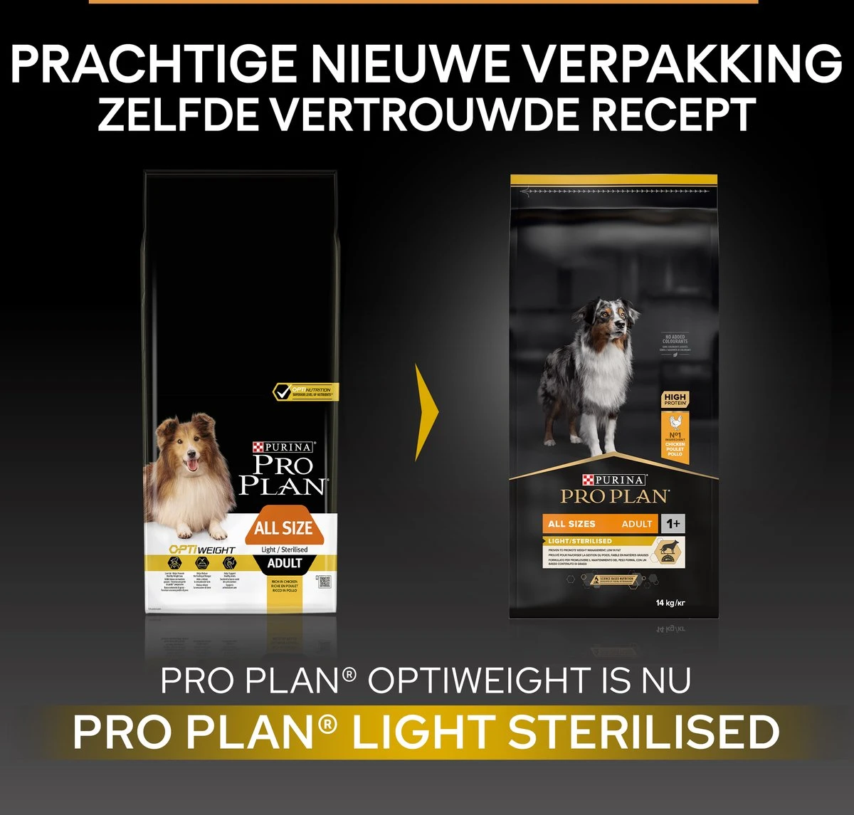 Pro Plan All Sizes Adult Light/Sterilised - Honden Droogvoer - Kip- 3 Kg 5 Pro Plan All Sizes Adult Light/Sterilised - Honden Droogvoer - Kip- 3 Kg - Afbeelding 3