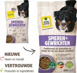 VITALstyle SPIEREN+GEWRICHTEN - Hondenbrokken - 12 Kg -Hondenspullen Verkoop 1200x1148 2
