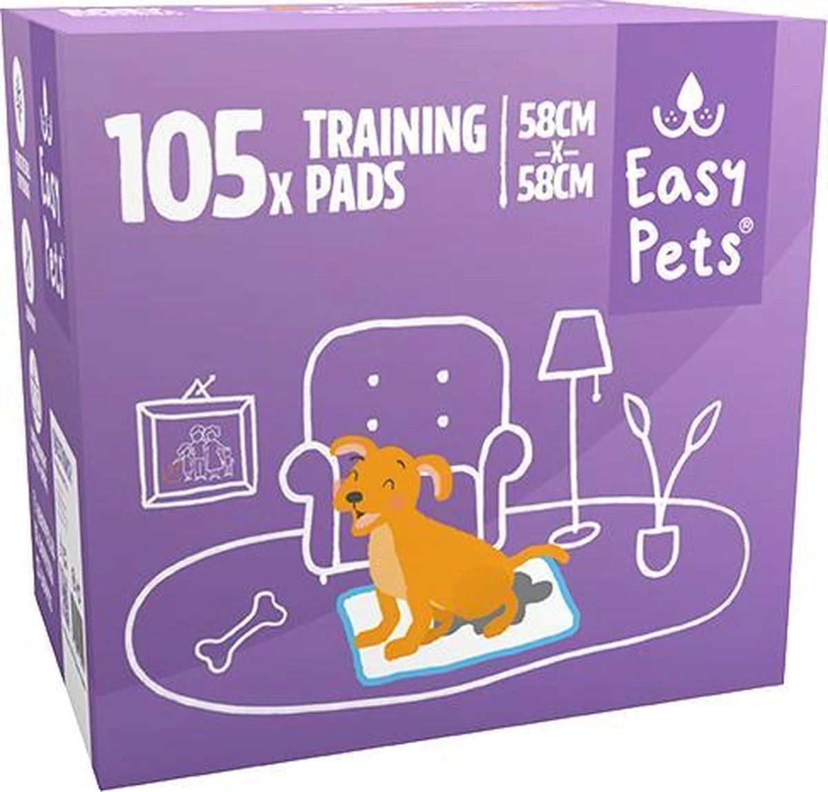 Easypets Puppy Training Pads - Zindelijkheidstraining - Hondentoilet - 58 X 58 Cm - 105 Stuks 3 Easypets Puppy Training Pads - Zindelijkheidstraining - Hondentoilet - 58 X 58 Cm - 105 Stuks