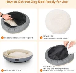 Hoppa! Hondenbed, Kattenbed, Donut, Ø 50 Cm, Lichtgrijs -Hondenspullen Verkoop 1200x1150 13