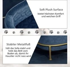 PawHut Hondenbank Met Rugleuning Huisdierenbank Met Metalen Poten Hondenbed Kattenbank D04-157 -Hondenspullen Verkoop 1200x1153 4