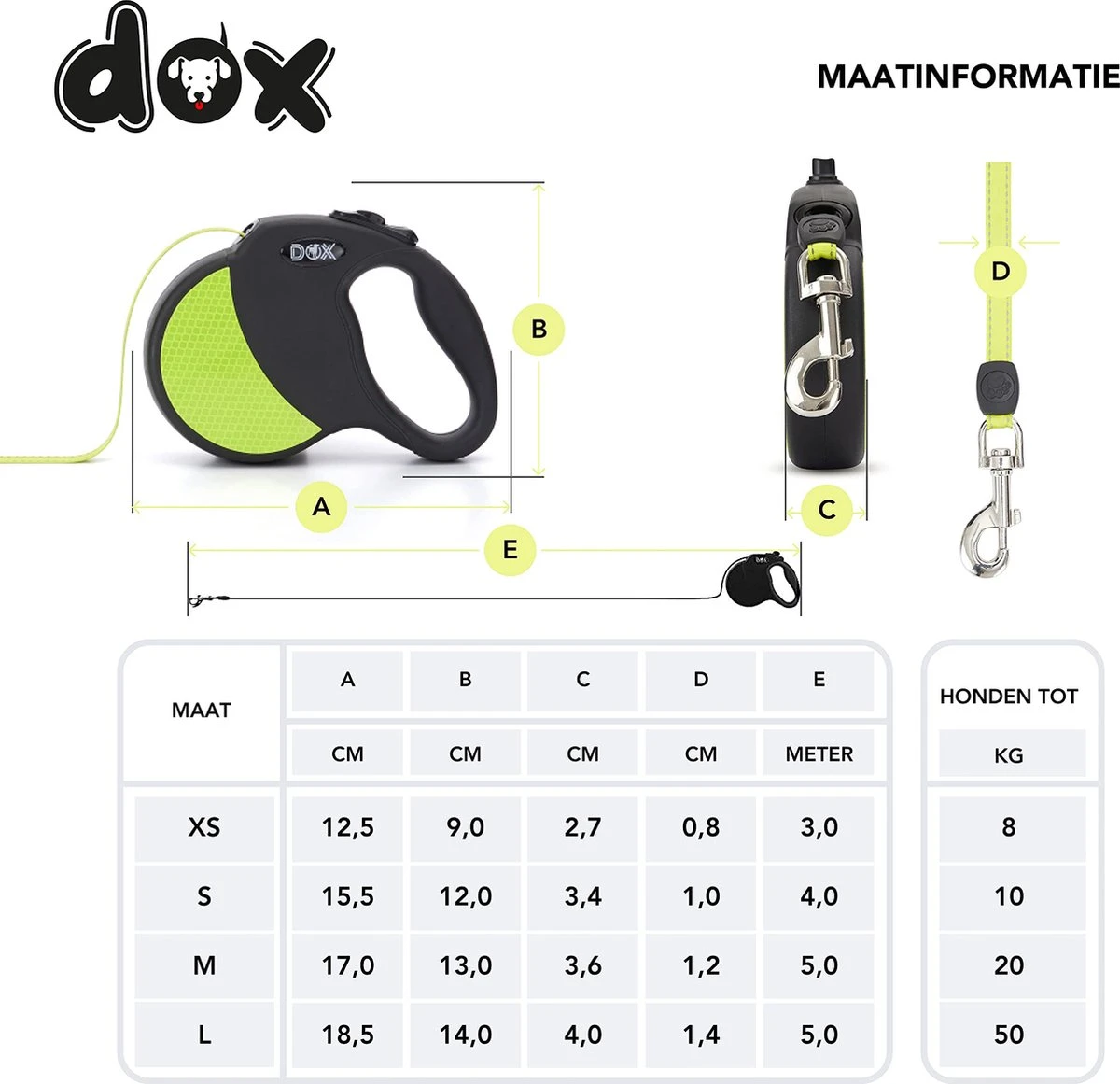 DDOXX Intrekbare Hondenriem, Reflecterend | Vele Kleuren & Maten | Voor Kleine & Grote Honden | Intrekbare Hondenriem Puppy Kat | Hondenriem Accessoires Hond | XS, 3 M, Tot 8 Kg, Geel 6 DDOXX Intrekbare Hondenriem, Reflecterend | Vele Kleuren & Maten | Voor Kleine & Grote Honden | Intrekbare Hondenriem Puppy Kat | Hondenriem Accessoires Hond | XS, 3 M, Tot 8 Kg, Geel - Afbeelding 4