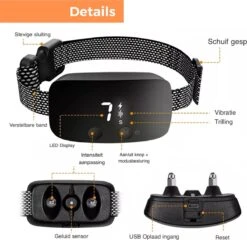 Amaeze Anti Blafband - Opvoedingshalsband Zonder Schok En Diervriendelijk – Blafband Voor Honden – Opvoedingshalsbanden - Voor Kleine En Grote Honden - Antiblafband Zonder Schok Waterdicht - Oplaadbaar - Vibratie En Audio -Hondenspullen Verkoop 1200x1165 9