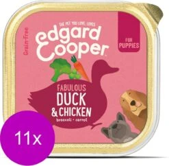 11x Edgard & Cooper Kuipje Vers Vlees Puppy Hondenvoer Eend - Kip 150 Gr -Hondenspullen Verkoop 1200x1174 2