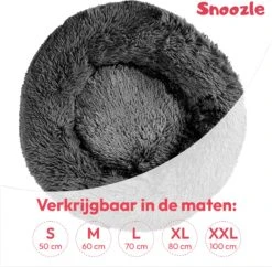 Snoozle Donut Hondenmand - Zacht En Luxe Hondenkussen - Wasbaar - Fluffy - Hondenmanden - 50cm - Grijs -Hondenspullen Verkoop 1200x1178 2