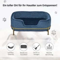PawHut Hondenbank Met Rugleuning Huisdierenbank Met Metalen Poten Hondenbed Kattenbank D04-157 -Hondenspullen Verkoop 1200x1185 8