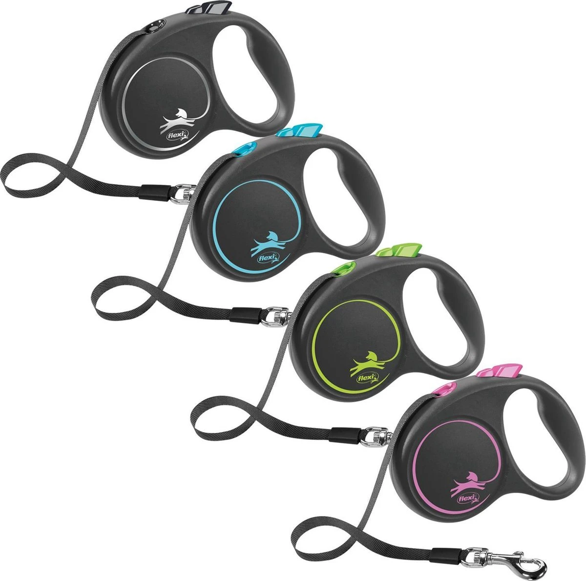 Flexi Rollijn Design - Zwart - L 5 Flexi Rollijn Design - Zwart - L - Afbeelding 3