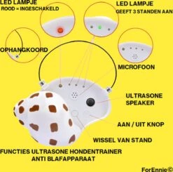 Merkloos Ultrasone Hondentrainer - Anti Blafapparaat | Anti Blaf Apparaat | Anti Blafband | Dierendag | Trainer | Design | Schelp | Retro | Blafband Voor Honden -Hondenspullen Verkoop 1200x1190 14