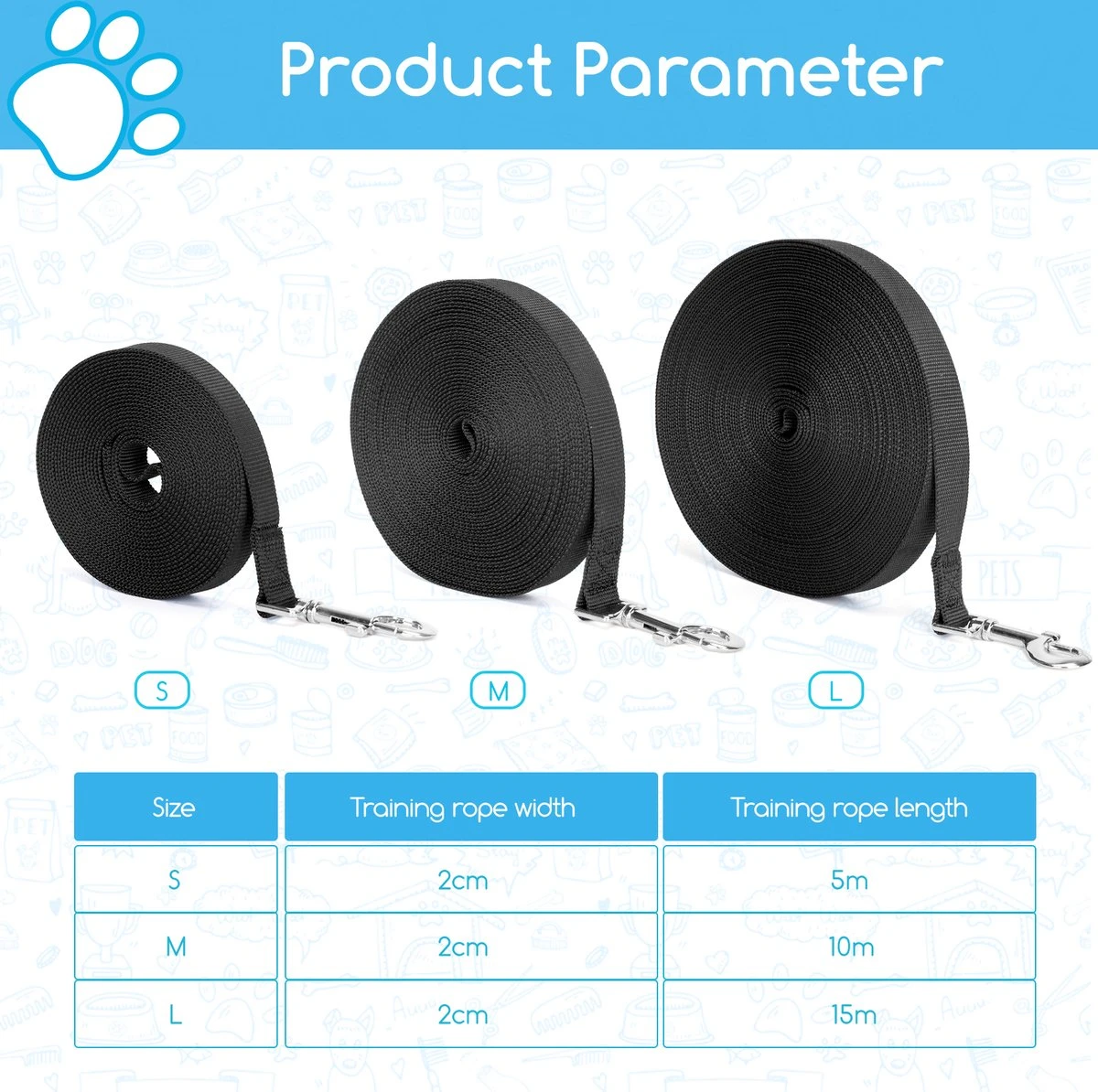 Nobleza Trainingslijn - Longeerlijn - Sleeplijn - Hondenlijn - Trainingslijn Hond - Speurlijn - 10 Meter - Zwart 4 Nobleza Trainingslijn - Longeerlijn - Sleeplijn - Hondenlijn - Trainingslijn Hond - Speurlijn - 10 Meter - Zwart - Afbeelding 2